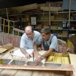 Klemm KL 35 Roland und Gerhard beim Schaeften